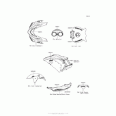 Схема вузла: Decals (Black)(Hhf) для Kawasaki ZX1400 Ninja ZX-14R ABS