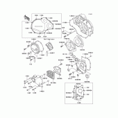 Схема узла: Крышка двигателя для Kawasaki ZX1100 Ninja ZX-11
