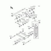 Схема вузла: Підвіска/амортизатор для Kawasaki VN400 Vulcan Classic