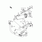 Схема вузла: Вихлопна система для Kawasaki BX250 NINJA 250SL ABS