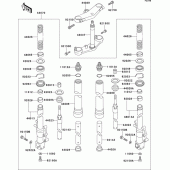 Схема узла: Вилка передней оси для Kawasaki ZX400 ZXR400