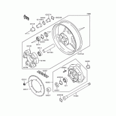 Схема вузла: Заднє колесо & Привідний ланцюг для Kawasaki ZR750 Zephyr