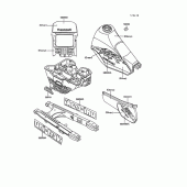 Схема узла: Decal(ebony)(kl250-d8/d9) для Kawasaki KL250 KLR250