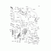 Схема вузла: Радіатор (1/2) для Kawasaki VN1500 VN1500 Classic Tourer