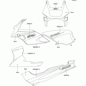 Схема вузла: Decals(red)(ex500-e5/e6) для Kawasaki EX500 EX500