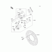 Схема вузла: Переднє гальмо для Kawasaki EN500 Vulcan 500 LTD