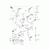 Схема узла: Ignition switch/locks/reflectors для Kawasaki ZX600 Ninja ZX-6RR