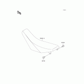 Схема узла: Сиденье для Kawasaki KX250/ KX252 KX250