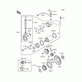 Схема узла: Стартер электрический & Привод стартера для Kawasaki KL250 KL250 Super Sherpa