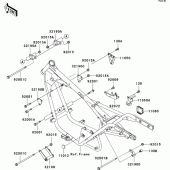Схема вузла: Кріплення двигуна для Kawasaki BN125 Eliminator