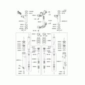 Схема вузла: Вилка передньої осі для Kawasaki EJ800 W800