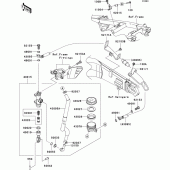 Схема узла: Задний тормозной цилиндр для Kawasaki ZX1400 ZZR1400