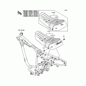 Схема узла: Сиденье для Kawasaki BJ250 250TR