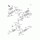 Схема вузла: Підніжки для Kawasaki BJ250 Estrella Custom