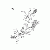 Схема вузла: Підніжки для Kawasaki KX450 KX450F