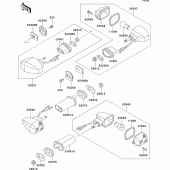 Схема вузла: Поворотники для Kawasaki EX500