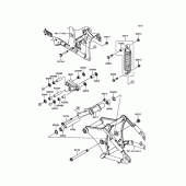 Схема узла: Подвеска/задний амортизатор для Kawasaki VN900 Vulcan 900 Custom