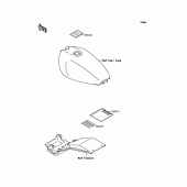 Схема вузла: Інформаційні наклейки для Kawasaki ZR400 Zephyr