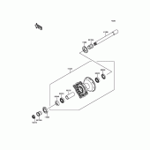 Схема вузла: Ступиця переднього колеса для Kawasaki KX250/ KX252 KX250F