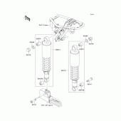 Схема вузла: Підвіска/задній амортизатор для Kawasaki EJ650 W650
