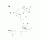 Схема вузла: Side covers/chain cover(1/3) для Kawasaki KL250 KLR250