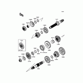 Схема узла: Трансмиссия для Kawasaki KX250/ KX252 KX250F