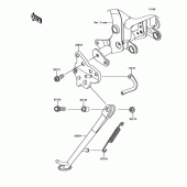Схема вузла: Бічна підніжка для Kawasaki EX650 Ninja 650 ABS