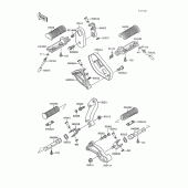 Схема вузла: Підніжки для Kawasaki VN1500 Vulcan 88