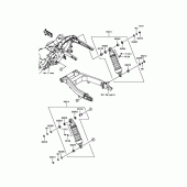 Схема вузла: Підвіска/задній амортизатор для Kawasaki VN1700 Vulcan 1700 Nomad ABS