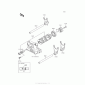 Схема вузла: Gear Change Drum/shift Fork(S) для Kawasaki ZR900 Z900