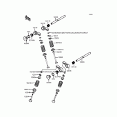 Схема узла: Рокер & Клапан для Kawasaki ZX400 ZXR400R