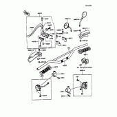 Схема узла: Руль (1/2) для Kawasaki KMX125