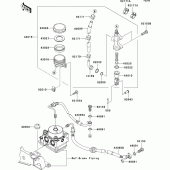 Схема узла: Задний тормозной цилиндр для Kawasaki EX650 Ninja 650 ABS