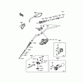 Схема узла: Руль & Пульт управления рулевой для Kawasaki KLE300 Versys-X 300 ABS