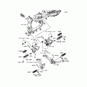 Схема вузла: Підніжки для Kawasaki BX250 NINJA 250SL ABS