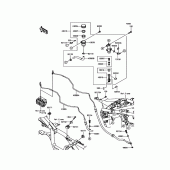 Схема узла: Задний тормозной цилиндр для Kawasaki KLE300 Versys-X 300 ABS