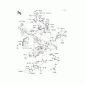 Схема вузла: Кріплення двигуна для Kawasaki BJ250 250TR