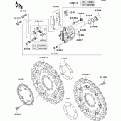 Схема вузла: Переднє гальмо для Kawasaki ZR750 Z750 ABS