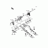 Схема вузла: Задній важіль (Маятник) для Kawasaki EX650 Ninja 650 ABS