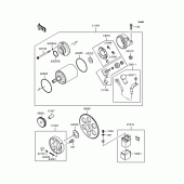 Схема вузла: Стартер електричний & Привід стартера для Kawasaki ZR400 ZRX