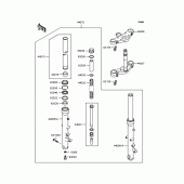 Схема вузла: Вилка передньої осі для Kawasaki ZR1100 Zephyr 1100
