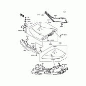 Схема узла: Сиденье для Kawasaki EX400 Ninja 400R
