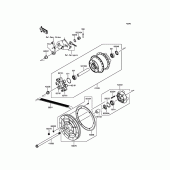 Схема вузла: Ступиця заднього колеса для Kawasaki VN900 Vulcan 900 Classic