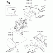 Схема вузла: Side covers/chain cover(adf) для Kawasaki EJ800 W800