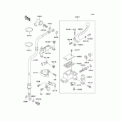 Схема вузла: Передній гальмівний циліндр для Kawasaki KL250 KL250 Super Sherpa