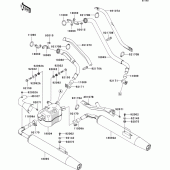 Схема узла: Выхлопная система (s) для Kawasaki VN1500 VN1500 Classic Tourer Fi