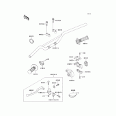 Схема узла: Руль & Пульт управления рулевой для Kawasaki KX125