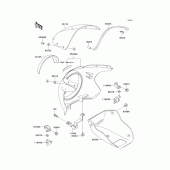 Схема узла: Облицовочные элементы для Kawasaki EL250 Eliminator 250
