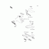 Схема узла: Информационные наклейки (kx100-c1) для Kawasaki KX100