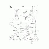Схема вузла: Ignition switch/locks/reflectors для Kawasaki ZX750 Ninja ZX-7R